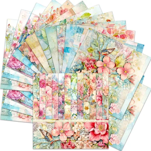 Vista 15 de BLEDS Papel de álbum de recortes, bloc de 24 hojas de papel para álbumes de recortes de manualidades de 12x12 pulgadas con patrón de galaxia