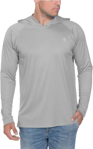 Vista 3 de Camisa de pesca para hombres de manga larga, con protección solar SPF 50+ UV, camiseta tipo sudadera