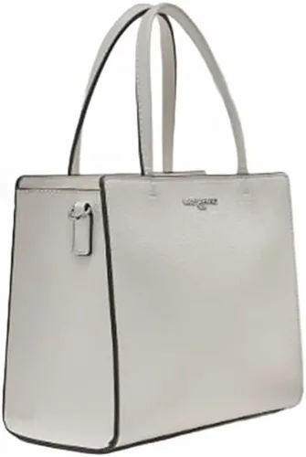 Vista 3 de KARL LAGERFELD Paris Women's Maybelle Solid Satchel Blanco invierno
