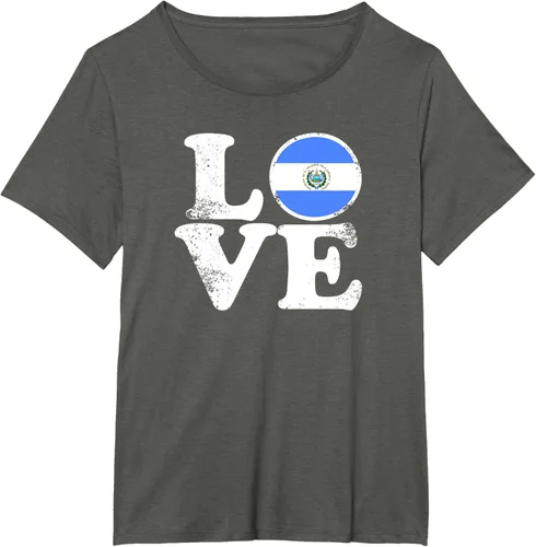 Vista 66 de Love El Salvador Flag tShirt Home Pride Distressed Tee T-Shirt