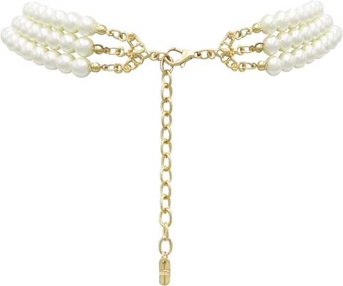 Vista 7 de Rosemarie Collections Juego de collar y aretes clásicos de perlas de imitación de 0.315in para mujer, de 16 a 19 pulgadas con extensor de 3 pulgadas