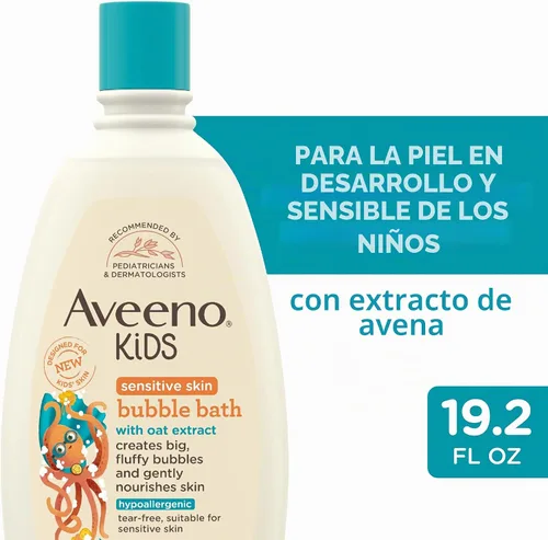 Vista 2 de Aveeno Kids Baño de Burbujas para Piel Sensible 19.2 Onzas