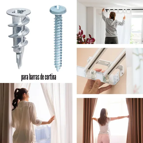 Vista 6 de Juego de 50 anclajes de metal autoperforantes para paneles de yeso resistentes con tornillos