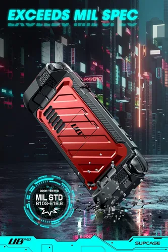 Vista 23 de SUPCASE Unicorn Beetle Pro Series - Funda para Steam Deck (2022) / Steam Deck OLED (2023), funda protectora delgada y resistente con soporte