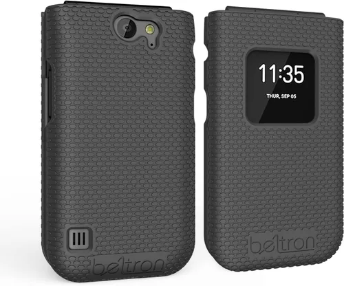 Vista 10 de BELTRON Funda para Nokia 2720 V Flip Phone, funda protectora a presión (Verizon 2720V) - Negro