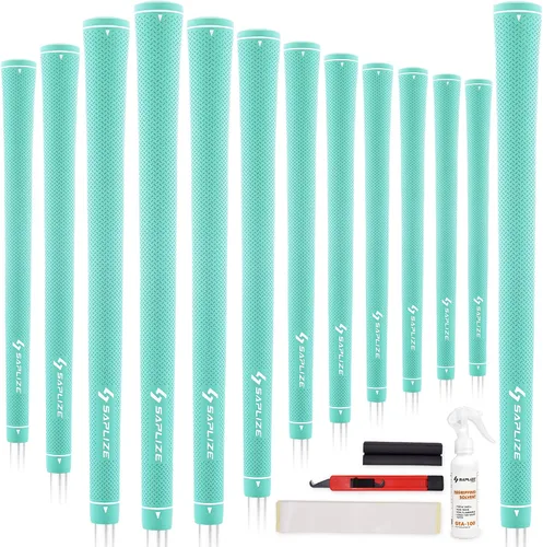 Vista 22 de SAPLIZE Empuñaduras de golf exclusivas para mujer, paquete de 13 empuñaduras de goma suave con diseño cónico optimizado, cómodos y absorbentes
