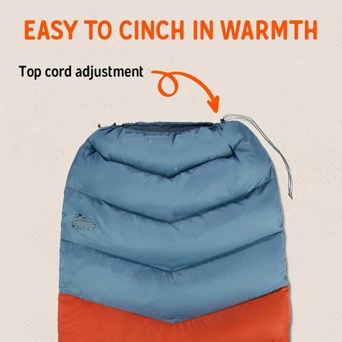 Vista 4 de Kelty Galactic Down - Saco de dormir de 30 grados, 550 Fill Power RDS Trackable Down, mochilero y campamento, cierre juntos para saco de dormir 2P