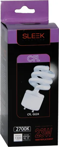 Vista 8 de foco 23 Watt T2, espiral, CFL, 2700K, 1300lm, base GU24 - Paquete de 4.