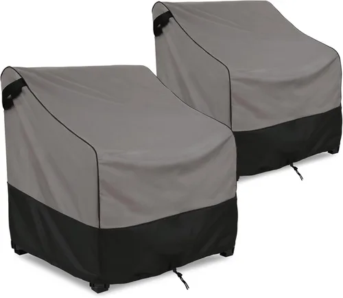 Vista 12 de FORSPARK - Funda para silla de patio – Funda impermeable y resistente a los rayos UV para muebles de exterior de mimbre, mecedoras y sillas
