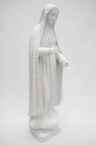 Vista 5 de Figura de escultura de estatua religiosa católica italiana de Nuestra Señora de Fátima María de 24 pulgadas, colección Vittoria hecha en Italia