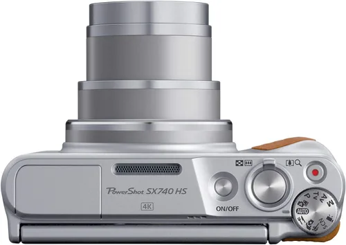 Vista 8 de Cámara digital Canon PowerShot SX740 HS (plata) Paquete con tarjeta de memoria SanDisk de 64 GB, trípode flexible de 12", lector de tarjetas de alta
