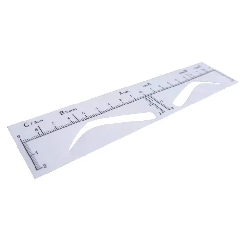 Vista 4 de Juego de plantillas desechables para cejas, 50 unidades, calcomanías de mapeo transparentes, plantillas de cejas para microblading, PMU - Kit