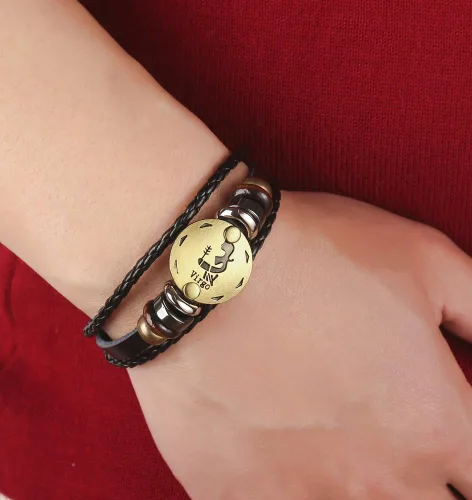 Vista 65 de Hamoery Pulsera de cuero de aleación punk para Constellation trenzada pulsera pulsera brazalete