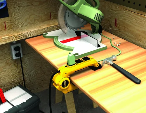 Vista 3 de Stanley 32050 FatMax - Pinza de alimentación con regleta de sujeción de 3 tomas de tierra, color amarillo