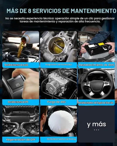 Vista 4 de Escáner de diagnóstico GOOLOO DS900 OBD2, herramienta de escaneo bidireccional de sistema completo, escáner Bluetooth 5.0 con pantalla táctil de 8