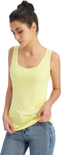 Vista 3 de Liang Rou Camiseta sin mangas con cuello redondo elástico para mujer