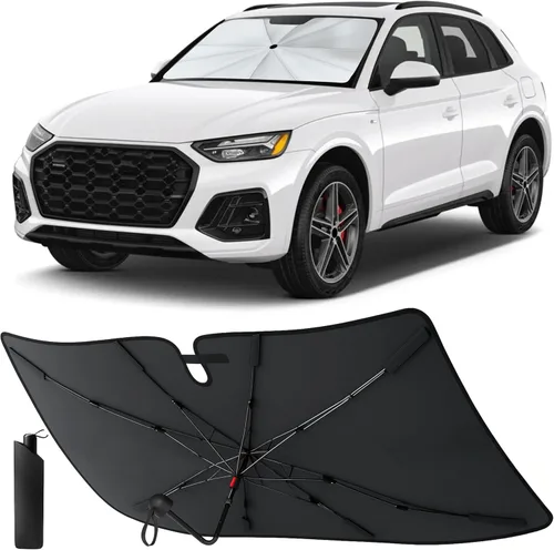Vista 30 de EcoNour Parasol plegable para parabrisas de Mazda 3 2014-2016 2017 2018, parasol para ventana delantera de automóvil, protección UV, bloqueador