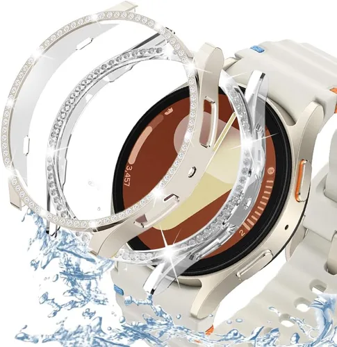 Vista 109 de DEALELE Paquete de 1 + 3 fundas compatibles con Samsung Galaxy Watch 7 Ultra (1.772 pulgadas), funda protectora de policarbonato transparente