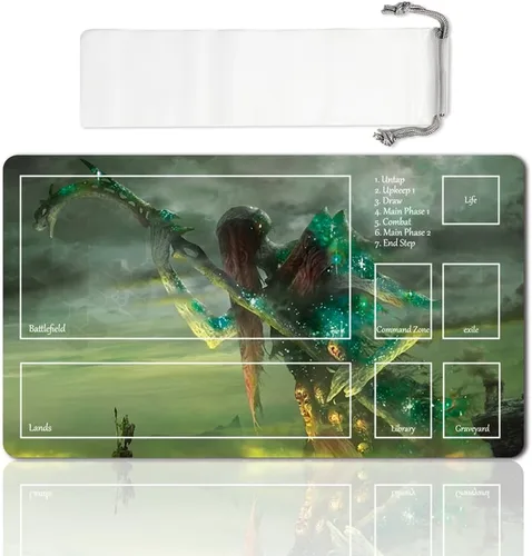 Vista 38 de Juego de mesa MTG Playmat Games Tamaño 60X35 cm CCG Compatible para TCG RPG CCG Play Mats (Ajani Steadfast-Zone)