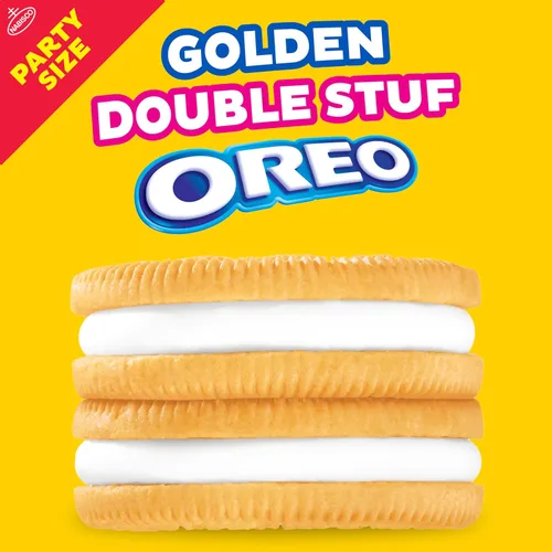Vista 4 de OREO Double Stuf Golden Sandwich Galletas, tamaño fiesta, 24.95 oz