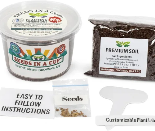 Vista 8 de Kit de cultivo de hierbas Iniciador de jardín de hierbas para interiores Semillas y tierra de primera calidad Paquete de 3 hierbas Múltiples