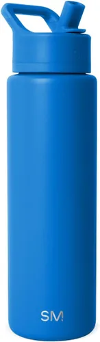 Vista 59 de Simple Modern botella de agua con tapa con pajita, termo de acero inoxidable con aislamiento al vacío, reutilizable, sin BPA, sin fugas