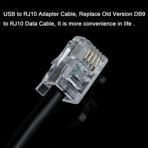 Vista 5 de Cable serie USB RS232 a RJ9 para PC Connect para Celestron Nexstar EQ6 Cable de control manual Cable adaptador serie