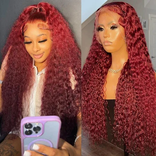 Vista 14 de Pelucas de cabello humano con encaje frontal de 13 x 4 pulgadas con cabello de bebé para mujeres negras, densidad del 220 %, pelucas de encaje 220%
