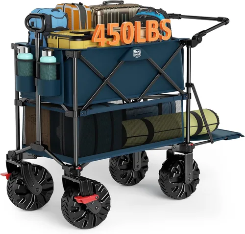 Vista 18 de TIMBER RIDGE Carro plegable de dos pisos de 400L con frenos, 54" extra Negro