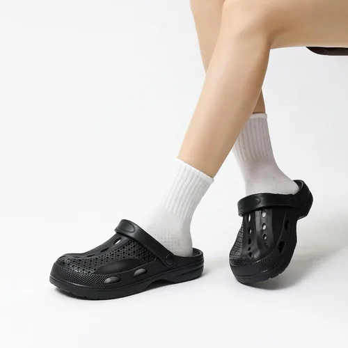 Vista 2 de SOSOWHLTE - Zueco con soporte de arco para hombre y mujer, zapatos de jardín unisex cómodos sin cordones, pantuflas informales para exteriores
