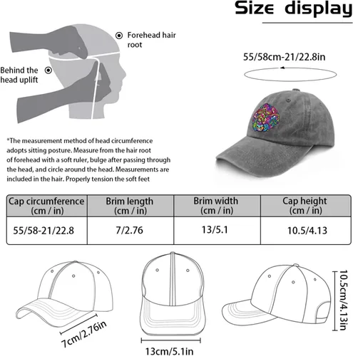 Vista 3 de devor Gorra psicodélico Magic Mushrooms Dad Hat, Gorras gráficas para mujer