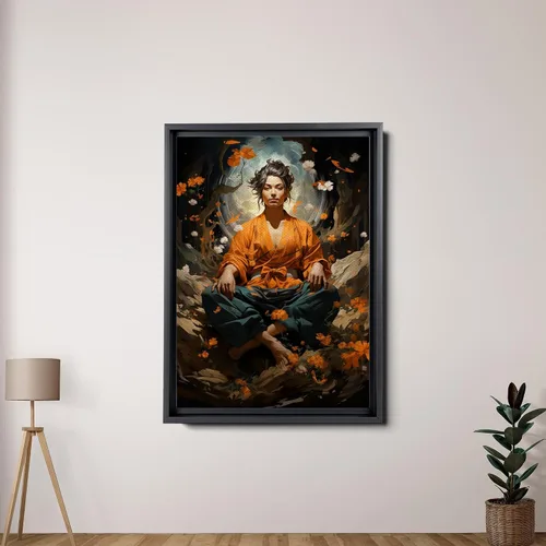 Vista 2 de Yoga Wall Decor, Yoga Wall Art, Buda Canvas Art, Buda Decor, Buda Canvas Print, Luxury Framed Wall Decor, Canvas, Art Decor