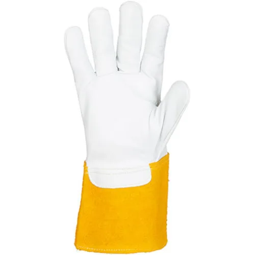 Vista 3 de John Tillman and Co - Guantes de soldador TIG de piel de cabra de grano superior sin forro mediano de 12 pulgadas con puño de 4 pulgadas y punto