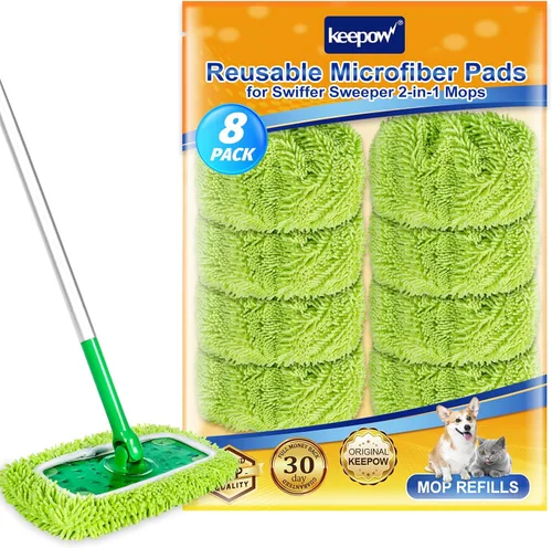 Vista 15 de KEEPOW Almohadillas de microfibra reutilizables compatibles con Swiffer
