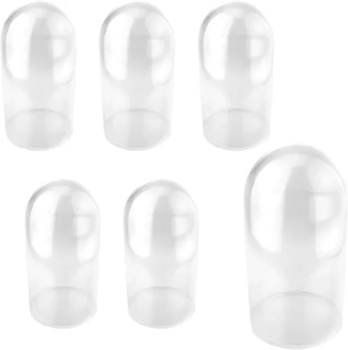 Vista 6 de HOMEFORD Vitrina de cúpula de plástico con base transparente, 4 pulgadas, 1 unidad