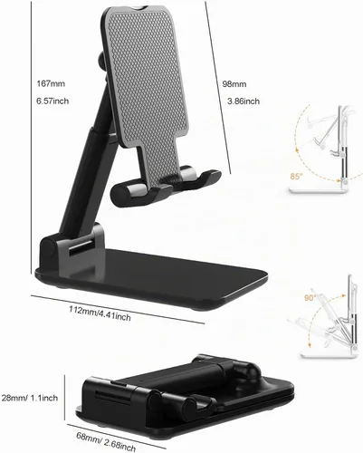 Vista 6 de Soporte para Teléfono de Escritorio, MT-6 Soporte para Teléfono Celular para Escritorio Soporte Universal para Teléfono Celular Plegable y Ajustable