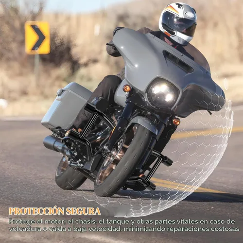 Vista 5 de Engine Guard Flat-Out Crash Bar for Harley Touring 2014-2026 Black-Touring Engine Guard 14-26
