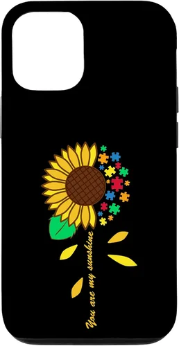Vista 4 de iPhone 11 Girasol Puzzle Pieza Inspiradora Autismo Concientización Estuche Regalo
