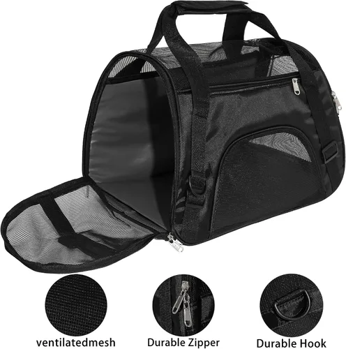 Vista 6 de MuchL Transportador de mascotas de lados suaves para gatos, transportador de perros para gatos pequeños y medianos, perros, cachorros, transportador