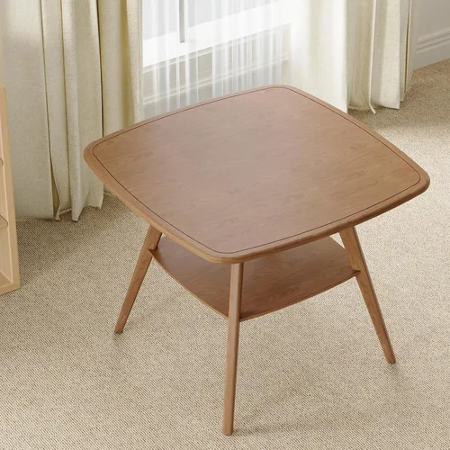 Vista 7 de Mesa de comedor cuadrada de 29.5 pulgadas para espacios pequeños, marco de madera maciza con parte superior de chapa resistente a los arañazos