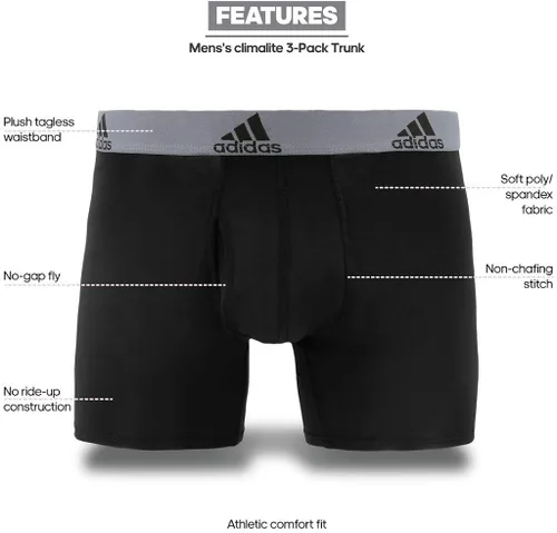 Vista 4 de adidas Men's Performance 3-Pack Trunk