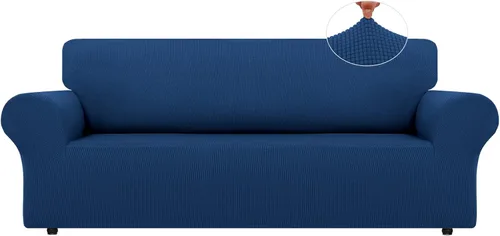 Vista 12 de LURKA Fundas elásticas para silla y sofá de 1 pieza, Fundas para sofá con protector elástico en la parte inferior para niños y perros