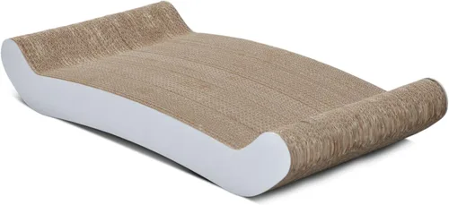 Vista 4 de PetFusion Almohadilla abatible para rascar gatos, 2 diseños en uno Estándar - Blanco