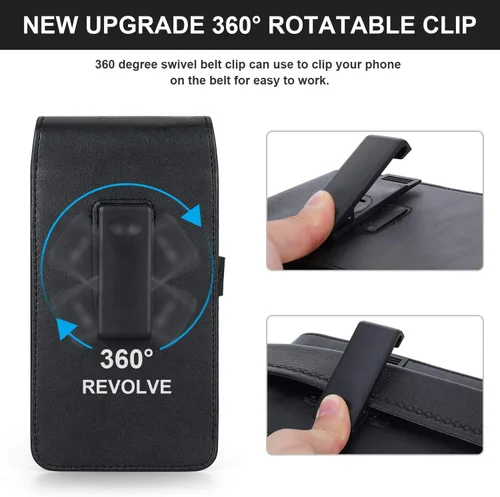 Vista 10 de BECPLT Funda de teléfono para Galaxy S21 FE S20 FE 2022 Funda de cuero para cinturón, bolsa giratoria 360 con clip para cinturón para Samsung S23+