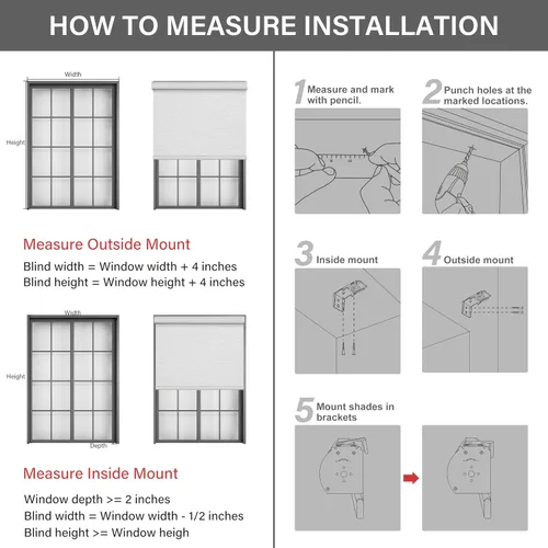 Vista 5 de Boolegon Persianas enrollables opacas para ventana, oscurecimiento de la habitación, con protección UV, aislamiento térmico, persianas abatibles