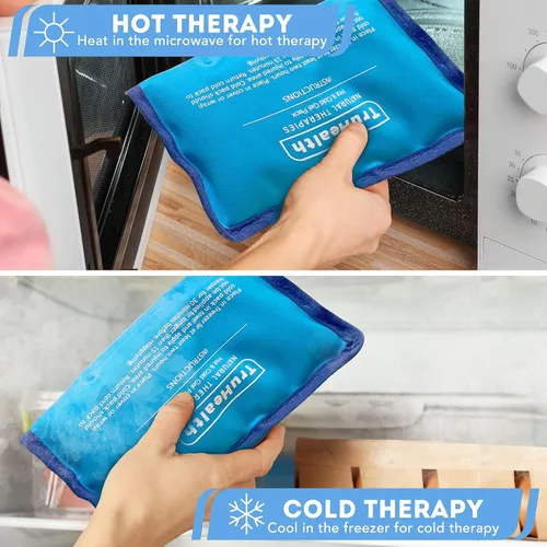 Vista 4 de Paquetes de hielo de gel reutilizables – Paquetes fríos para lesiones y recuperación quirúrgica – Envoltura de hielo contorneada para hombros