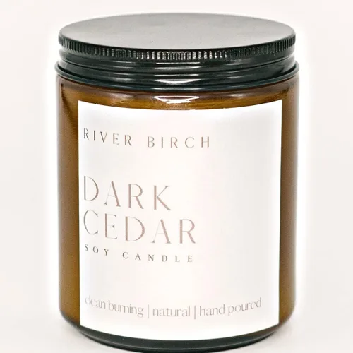 Vista 58 de River Birch Candles - Vela perfumada de almendra y miel Velas en tarro de ámbar de soja de primera calidad, totalmente naturales, no tóxicas, 8.5