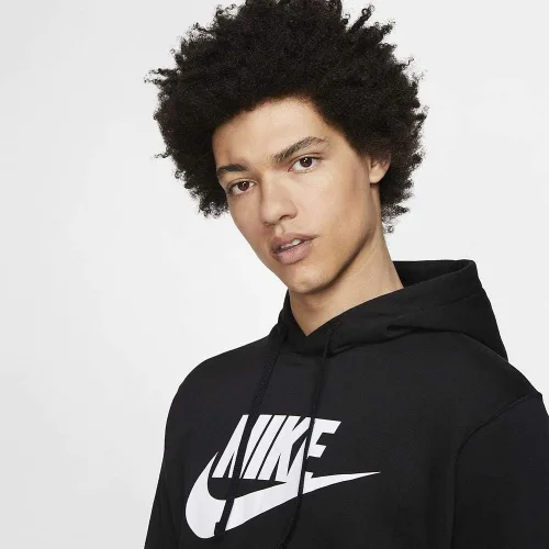 Vista 3 de Nike - Sudadera estampada de la colección Nike Sportswear Club con capucha, sin cierre ni botones