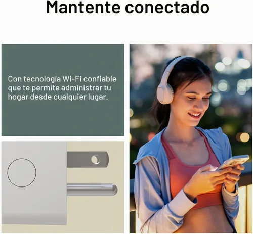 Vista 3 de Legrand Radiant® Enchufe inteligente Wi-Fi Matter requiere Hub Matter 15A, configuración fácil, compatibilidad mejorada con Apple HomeKit, Google