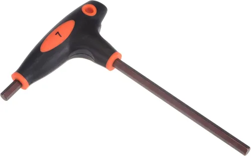 Vista 10 de uxcell Llave inglesa de doble extremo con manija en T de llave hexagonal de 0.079 in, acero métrico S2